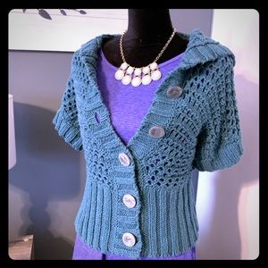 - 🌻Free People hooded knitted sweater